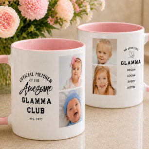 Magnifique mug GLAMMA en collage de photos