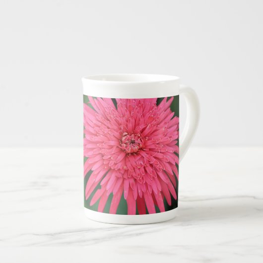 Magnifique mug haut fleur rose (Devant droit)