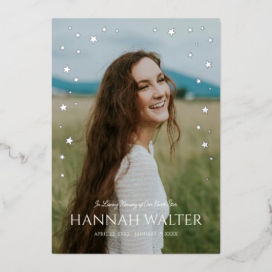 Magnifique North Star Celebration Life Faire-part (Recto)