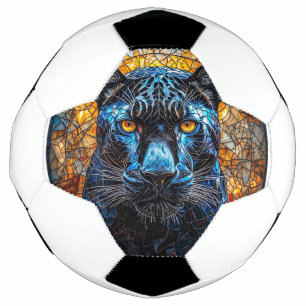 Magnifique œuvre d'art en verre teinté de panthère