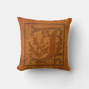 Magnifique oreiller monogramme J/Lettre ancienne !