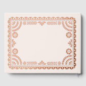 Magnifique Ornate Papel Picado Rose Mariage or (Verso)