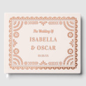 Magnifique Ornate Papel Picado Rose Mariage or (Recto)