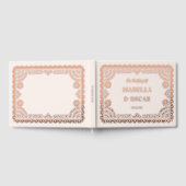 Magnifique Ornate Papel Picado Rose Mariage or (Complet)