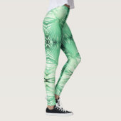 Magnifique Pale Green Palm Tree Leggings (Droite)