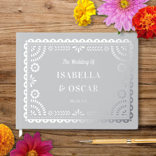 Magnifique Papel Orné Picado Mariage Argent