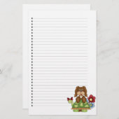 Magnifique Papeterie à linge de Chien Chien Chien  (Devant / Derrière)