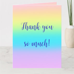 Magnifique Pastel Arc-en-ciel Gradient Merci Maria