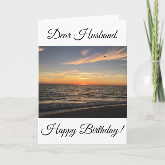 Magnifique Paysage océanique, carte d'anniversaire (Devant)