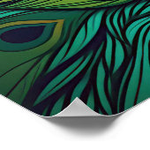 Magnifique Peacock Coloré, Style Art Déco (Coin)