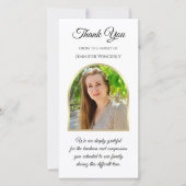 Magnifique photo Sympathy Memorial Merci (Devant)