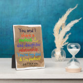 magnifique plaque de relation père-fille (Côté)