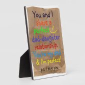 magnifique plaque de relation père-fille (Côté)