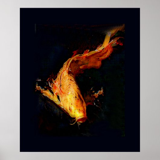 Magnifique Poster Orange Koi (Devant)