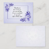 Magnifique Purple Merci Cartes (Devant / Derrière)