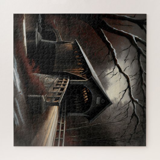 Magnifique puzzle de pont enneigé (Horizontal)