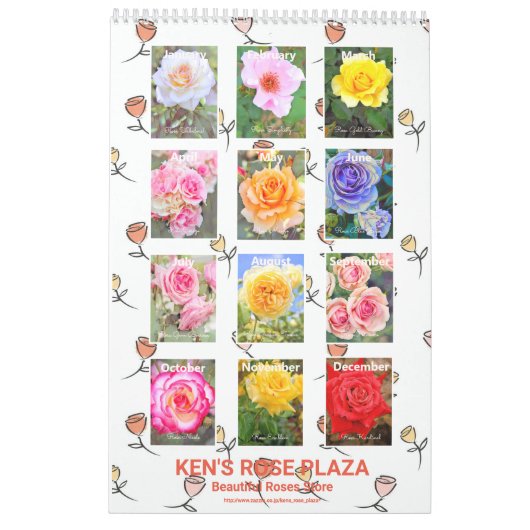 Magnifique Rose Art Calendrier カ レ ン ダ de (Dos)