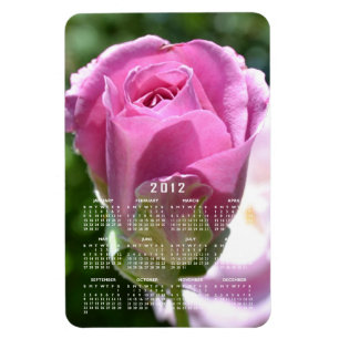 Magnifique Rose Bud Calendrier Magnet