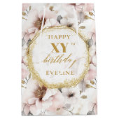 Magnifique sac cadeau d'anniversaire Dusty Pink (Devant)