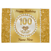 Magnifique Sac Cadeau Personnalisé, 100e Anniversa (Dos)