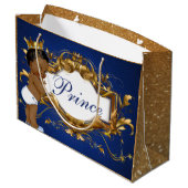Magnifique sac cadeau Prince Royal Blue/Gold (Dos Angle)