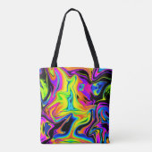 Magnifique Sac fourre-tout en marbre liquide Neon (Dos)