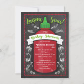 Magnifique sauce chaude baby shower invitations de (Devant)