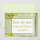 Magnifique Save the Date Floral (Devant / Derrière)