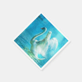 Magnifique serviettes en papier cygne (Coin)