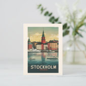 Magnifique Stockholm Skyline carte postale (Debout devant)