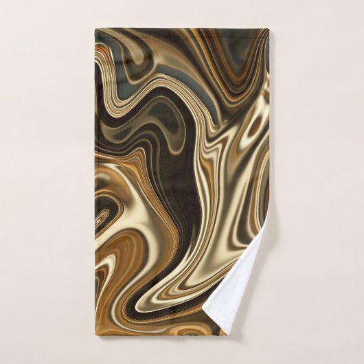 Magnifique style marbre - Brun chaleureux (Serviette à main)