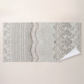 Magnifique, subtile, textile laqué blanc gros plan (Serviette de bain)