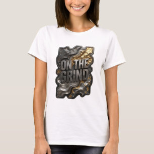Magnifique T-shirt argenté ON THE GRIND Statement