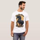 Magnifique T-shirt Cheval noir (Devant entier)