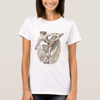 Magnifique T-shirt femme Patineuse de glace Art No