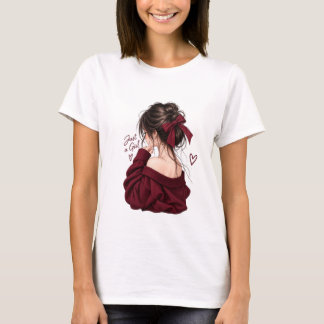 Magnifique T-Shirt Fille Robe Rouge | Mode Féminin