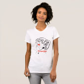 Magnifique T-shirt minimaliste "belle femme" (Devant entier)