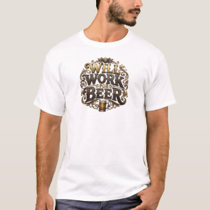 Magnifique T-shirt rouge avec la citation WILL WOR