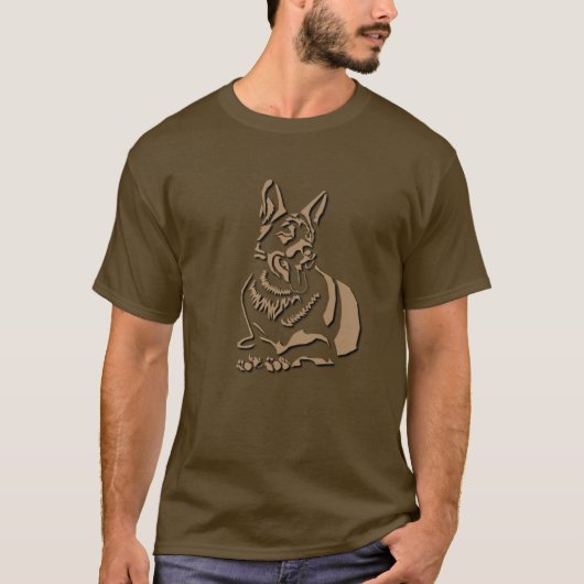 Magnifique T-shirt Tan German Shepherd (Devant)