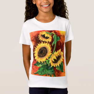 Magnifique T-shirt Trois Tournesols - Peinture