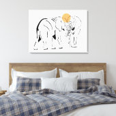 Magnifique toile enveloppée d'éléphant (Insitu(Chambre))