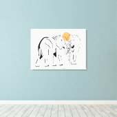 Magnifique toile enveloppée d'éléphant (Insitu (Plancher de Bois))