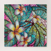 Magnifique Tropical vitrail art puzzle (Horizontal)