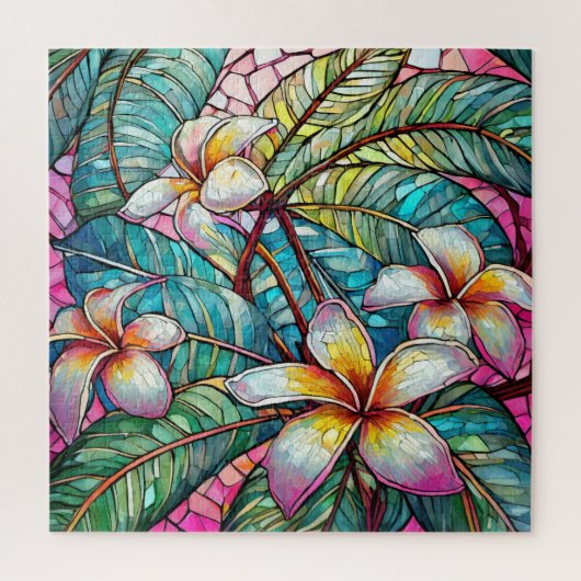 Magnifique Tropical vitrail art puzzle (Vertical)