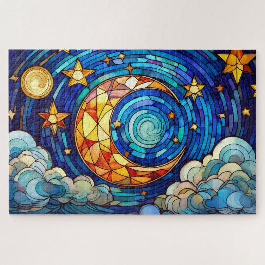 Magnifique Tropical vitrail art puzzle (Horizontal)