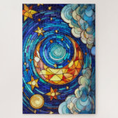 Magnifique Tropical vitrail art puzzle (Vertical)