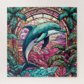Magnifique Tropical vitrail art puzzle (Vertical)
