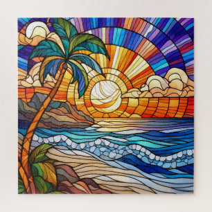 Magnifique Tropical vitrail art puzzle