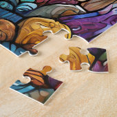 Magnifique Tropical vitrail art puzzle (Côté)