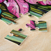 Magnifique Tropical vitrail art puzzle (Côté)